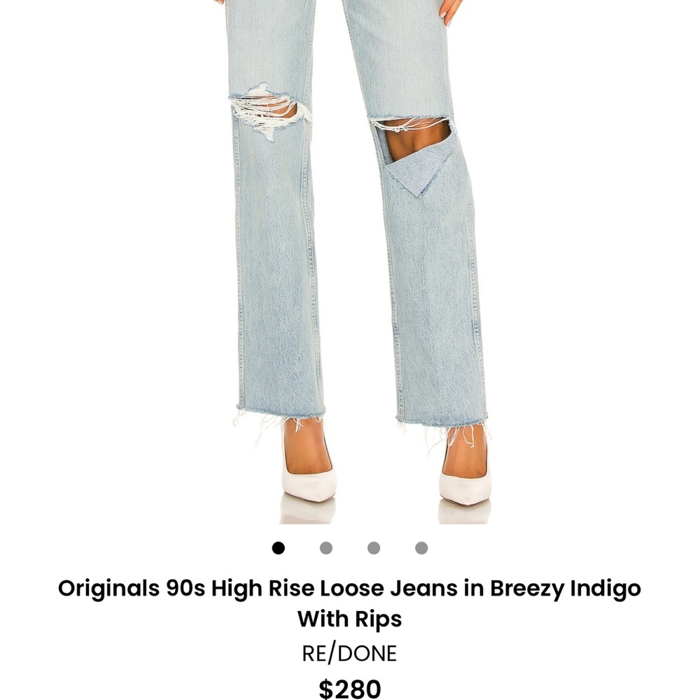 Re/Done high rise loose jeans with rips